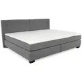 Produktbild: Boxspringbett Family 240 x 200 cm Stoff Grau Dunkelgrau
