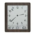 Produktbild: AMS Funk-Wanduhr, Funkwerk mit analoger Zeitanzeige und digitaler Anzeige von Zeit Datum Wochentag Temperatur, 21x24x3cm, 5893