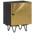Produktbild: vidaXL Nachttisch Nachtkonsole Nachttisch Nachtschrank Messingfront 40x30x50 cm Massivho