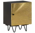 Produktbild: vidaXL Nachttisch Nachttisch mit Messing-Front 40x30x50 cm Massivholz