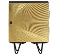 Produktbild: vidaXL Nachtkommode, Nachttisch mit Messing-Front 40x30x50 cm Massivholz Mango