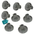 Produktbild: Korbrollen Geschirrspüler 8 Stück | Universal-Set Unterkorb | Kompatibel mit ...