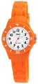 Produktbild: Q&Q Kinder-Uhr Lernuhr Silikon Dornschließe 10 Bar Analog Quarz V26A-00XVY (orange)