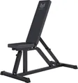Produktbild: GYRONETICS® Hantelbank - 8-Fach Rückenlehne und 3-Fach Sitz Verstellbar, 120 x 53,5 x 115 cm cm, bis 200 kg Belastbar, Schwarz - Trainingsbank, Schrägbank, Negativbank, Flachbank, Bankdrücken
