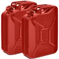 Produktbild: BW® Kraftstoffkanister Metall Benzinkanister 2x 20 Liter - Rot - RAL 3000 - TÜV-geprüft und UN-Zulassung - Made in Europe