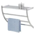 Produktbild: WENKO Wand Regal PESCARA Handtuch Halter Ablage Bad Dusche Stangen WC Exklusiv