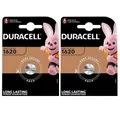 Produktbild: 2 x Duracell Lithium-Knopfzelle CR1620 3V 60mAh