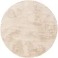 Produktbild: Benuta - Basic Kunstfaser Fellteppich Furry - Beige Rund 160 Cm - Weicher Wohnzimmerteppich - Anti-rutsch-rückseite - Waschbar - Für Fußbodenheizung Geeignet