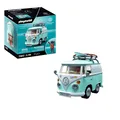 Produktbild: PLAYMOBIL Sammlerfahrzeuge, Volkswagen T1 Wohnmobil, Modellauto für Erwachsene und Kinder, mit Aufklebern zur individuellen Gestaltung für Autofans, detailliertes Design, 71857