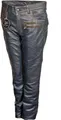 Produktbild: Lederhose als Designer Leder-Jeans in ECHT-Leder dunkelblau