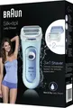 Produktbild: Braun Lady Shaver LS 5160 Wet&Dry Trimmer Peelingaufsatz blau