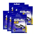 Produktbild: 60 x Gillette GII Rasierklingen G2 Klingen 2-Klingen-Rasiersystem 6 x 10 Stück