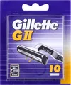 Produktbild: Gillette GII Rasierklingen Herren 10er Pack Doppelklingen Nassrasur Bart