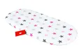 Produktbild: BABYLUX Spannbettlaken für Kinderwagen Stubenwagen Baby Spannbetttuch Wiege Stuben Bettlaken (93. Sterne Rosa)