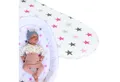 Produktbild: BabyLux Spannbettlaken BABYLUX Spannbettlaken Kinderwagen Baby Spannbetttuch Wiege Bettlaken, 93. Sterne Rosa