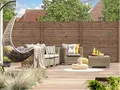 Produktbild: WOODTEX Braun 180x180 cm Rhombus Sichtschutzzaun, Kiefer Holz Gartenzaun DIY Bausatz, Kesseldruckimprägniert KDI, Langlebiger Holz Zaun, Einfriedung