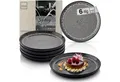 Produktbild: SÄNGER Teller Set Sydney, (6 St), 6 tlg. Dessertteller, Steingut, Grau, Handmade, VALUE COLLECTION