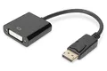 Produktbild: DIGITUS DisplayPort Grafik Adapter, DP zu DVI-I (24+5), Full HD 1920 x 1080 Pixel, Blisterverpackung, Schwarz