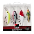 Produktbild: Kunstköder Deep Diver Pack mit Box 6,5 - 7,5cm 4 Wobbler Raubfisch Köder
