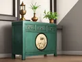 Produktbild: OPIUM OUTLET Kommode Sideboard Schrank Möbel orientalisch chinesisch asiatisch Schränkchen Anrichte smaragd-grün Vintage Shabby Chic Antik Landhaus Stil