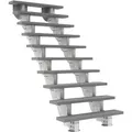 Produktbild: Dolle Außentreppe Gardenstep 120cm breit 10 Stufen Trimax grau 185-225cm Steigungshöhe ohne Geländer