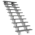 Produktbild: Dolle Außentreppe Gardenstep 120cm breit 10 Stufen Trimax grau 185-225cm Steigungshöhe ohne Geländer