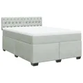 Produktbild: vidaXL Boxspringbett mit Matratze Hellgrau 140x200 cm Samt