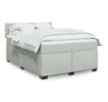 Produktbild: vidaXL Boxspringbett, Boxspringbett mit Matratze Hellgrau 140x200 cm Samt