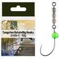Produktbild: Zite Forellenhaken Rotate Rig Hooks Gr. 4-6 mit Tungstenperle fürs Forellenangeln 6