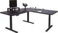 Produktbild: Eck-Schreibtisch MCW-D40, Bürotisch Computertisch elektrisch höhenverstellbar 178x178cm 84kg MVG  schwarz, schwarz