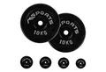 Produktbild: MSports® Hantelscheiben Hantelscheiben Paar aus 100% Gusseisen 5-30 kg Hantel, (2 x 10 kg - Schwarz)