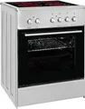 Produktbild: Exquisit Standherd ECM 6-4 BZ Inox | 60 cm | Glaskeramik | 4 Kochzonen | 61 l Backofen | Edelstahl | Umluft, A (Spektrum: A+++ bis D)