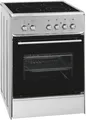 Produktbild: Exquisit ECM 6-4 BZ Inox EEK: A Elektro-Standherd, Glaskeramik, 60 cm breit, Gri