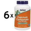 Produktbild: 6 x NOW Foods Calcium Carbonate, Pure Powder - 340g (29,39 EUR/kg)