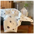 Produktbild: heimtexland ® Soft Touch Kuscheldecke Sterne Sherpa Plüsch XL 200x150 Ökotex Fell Wohndecke Creme Typ718