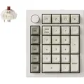 Produktbild: Keychron Q0 Max QMK Kabellose Mechanische Numpad / Ziffernblock, Shell White, Gateron Jupiter Brown Q0M-P3