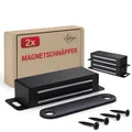 Produktbild: Magnetschnäpper - Haltekraft 15kg- 2er Set Edelstahl Schrankmagnet von LouMaxx