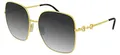Produktbild: GUCCI Womens GG0879S Sunglasses, Gold-Gold-Grey, 61