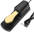 Produktbild: Sustain-Pedal für Keyboard – Sovvid Piano-Fußpedal mit Polaritätsschalter für elektronische Keyboards aller Marken, MIDI-Keyboards, Digitalpianos, Yamaha, Casio, Roland, und mehr (Farbe)