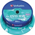 Produktbild: VERBATIM 43639 - DVD-RW 4,7 GB, matt, 25er Pack Spindel