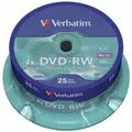 Produktbild: 1x25 Verbatim DVD-RW 4,7GB 4x Speed, matt silver