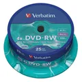 Produktbild: 1x25 Verbatim DVD-RW 4,7GB 4x Speed, matt silver