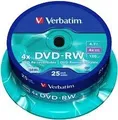 Produktbild: Verbatim DVD-RW 4,7GB | wiederbeschreibbar | 25er Spindel | 4x | Hardcoat Scratch Guard | matt silber