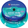 Produktbild: Verbatim DVD-RW 4,7GB 25er Spindel 4x wiederbeschreibbar matt silber
