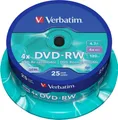 Produktbild: Verbatim DVD-RW 4.7GB/120Min/4x 43639 (VE25) Blu-ray-Rohlinge DVD-RW