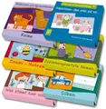 Produktbild: Großes Paket: Bildkarten zur Sprachförderung: enthält die Bildkartensets „Reime“, „Zusammengesetzte Nomen“, „Einzahl-Mehrzahl“, „Präpositionen“, „Was stimmt hier nicht?“ und „Silben