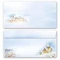Produktbild: 10 Briefumschläge (ohne Fenster) Natur & Landschaft, WINTERLANDSCHAFT DIN LANG (220x110 mm) | Paper-Media