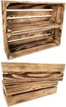 Produktbild: 4er Set Holzkiste Groß Aus Holz - massive Weinkisten Vintage 50x20x15cm - Holzbox Für Aufbewahrung, Holzregal - Robuste Obstkisten & Apfelkisten - Deko Kiste Für Küche, Wohnzimmer - Kiste Geflammt