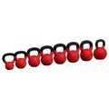 Produktbild: GORILLA SPORTS® Kettlebell - 2-32 kg Gewichte, Einzeln/Set, Gusseisen, Vinyl Beschichtung, Bodenschonende - Kugelhantel, Schwunghantel, Kugelgewicht, Rundgewichte für Fitness, Gym, Krafttraining