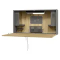 Produktbild: bümö Wandschreibtisch klappbar & abschließbar Mini-Office in Graphit/Asteiche